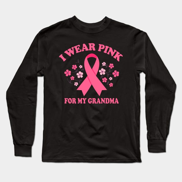 i wear pink for my grandma Long Sleeve T-Shirt by sufian